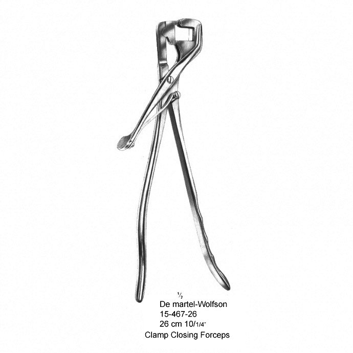 De Martel Wolfson, Clamp Closing Forceps