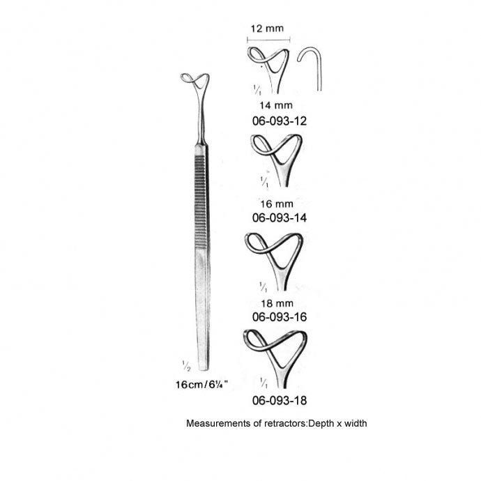 Retractor, 16 cm