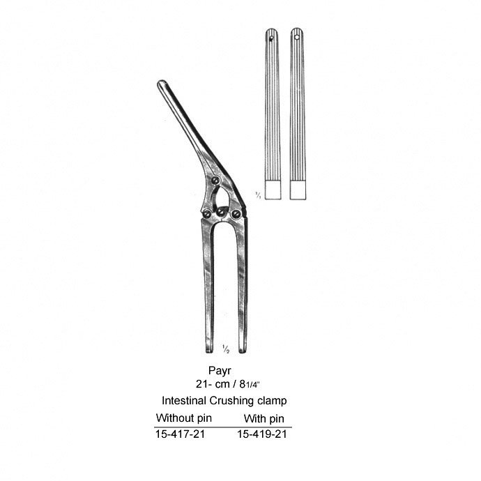 Payer, (intestinal crushing clamps)