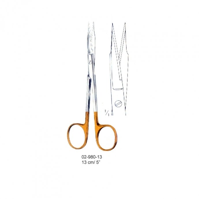 Scissors With Tungsten Carbide Inserts, Sharp Blades - 13 cm/ Straight