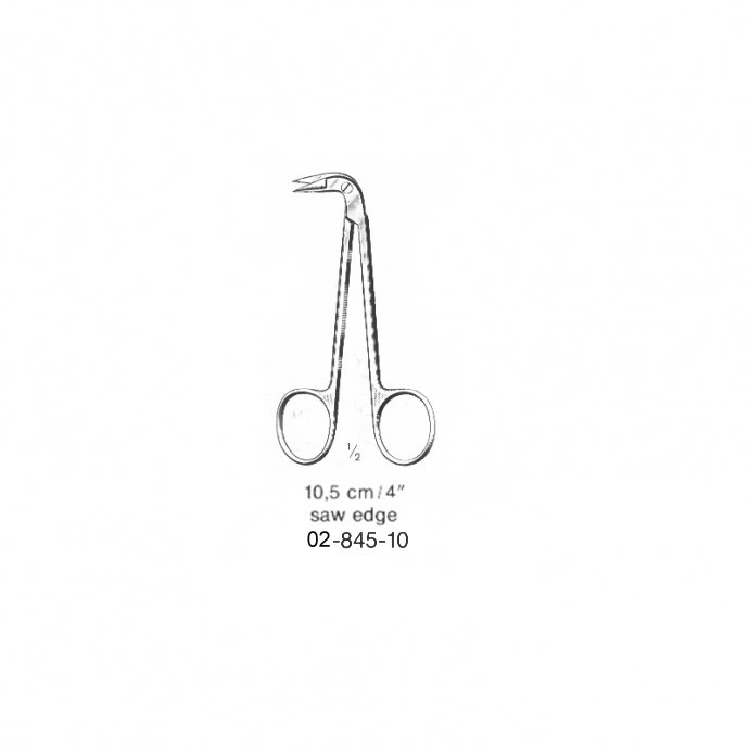 Ligature Scissors, 10.5 cm - Saw Edge